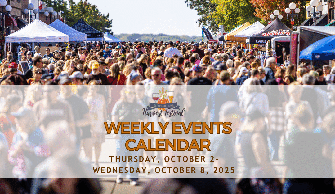 Clear Lake Events October 2-8, 2025