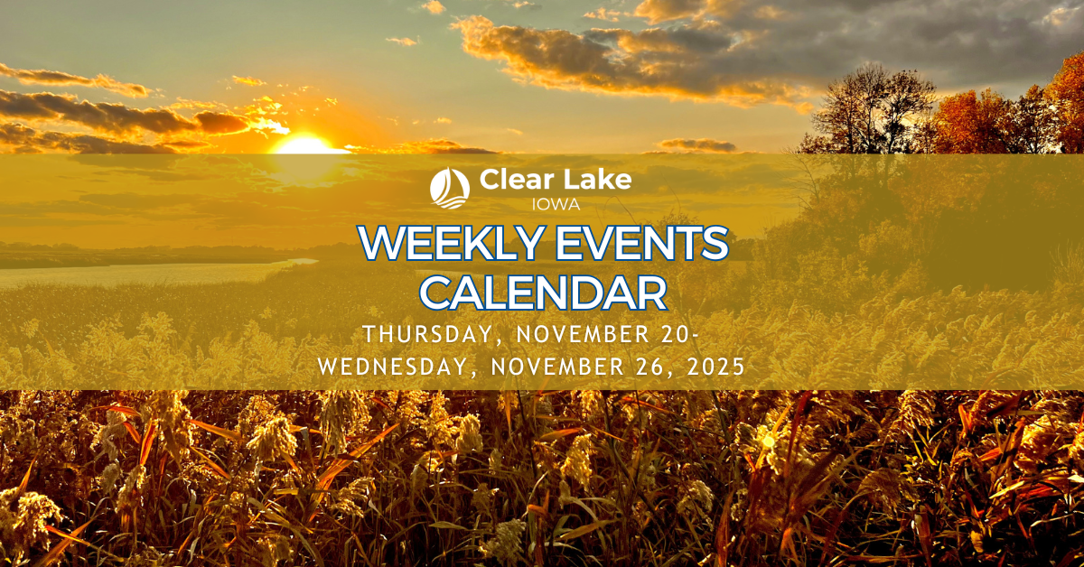 Weekly events 11-20-26