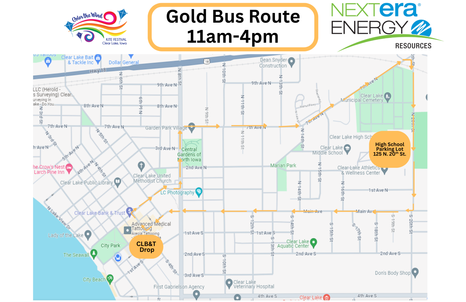 Gold Shuttle Route 