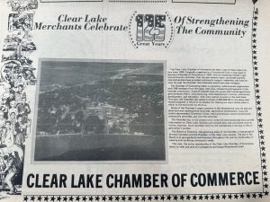 1976 Bicentennial July 4 Clear Lake Iowa Chamber of Commerce ad