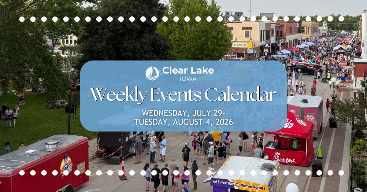 Clear Lake events July 29-August 4, 2026