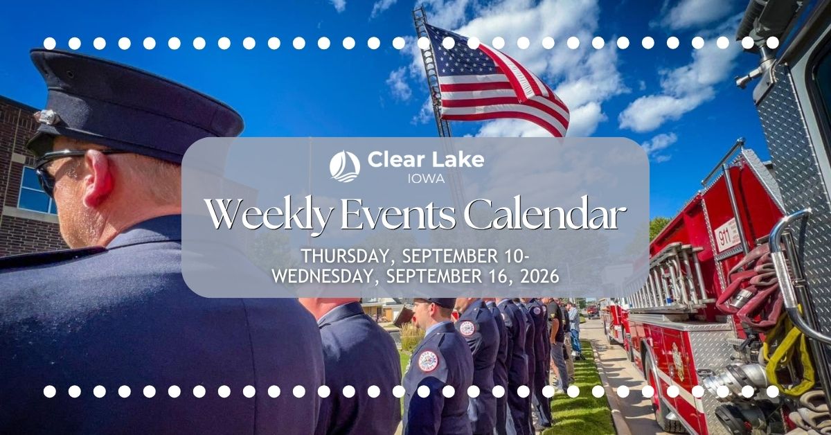 Clear Lake Events September 9-16, 2026