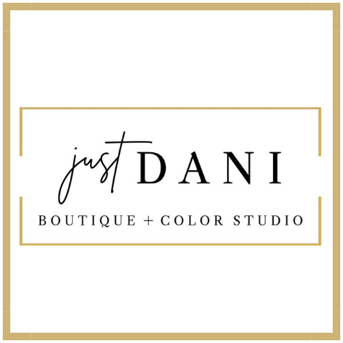 Just Dani Boutique and Color Studio Logo Clear Lake iowa