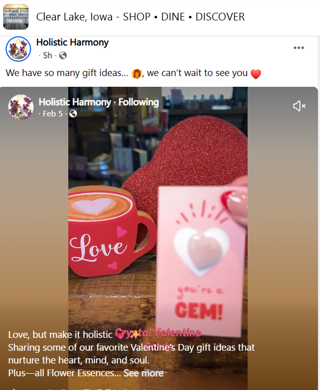 Holistic Harmony valentines treat