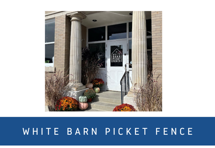 Exterior of White Barn Picket Fence 