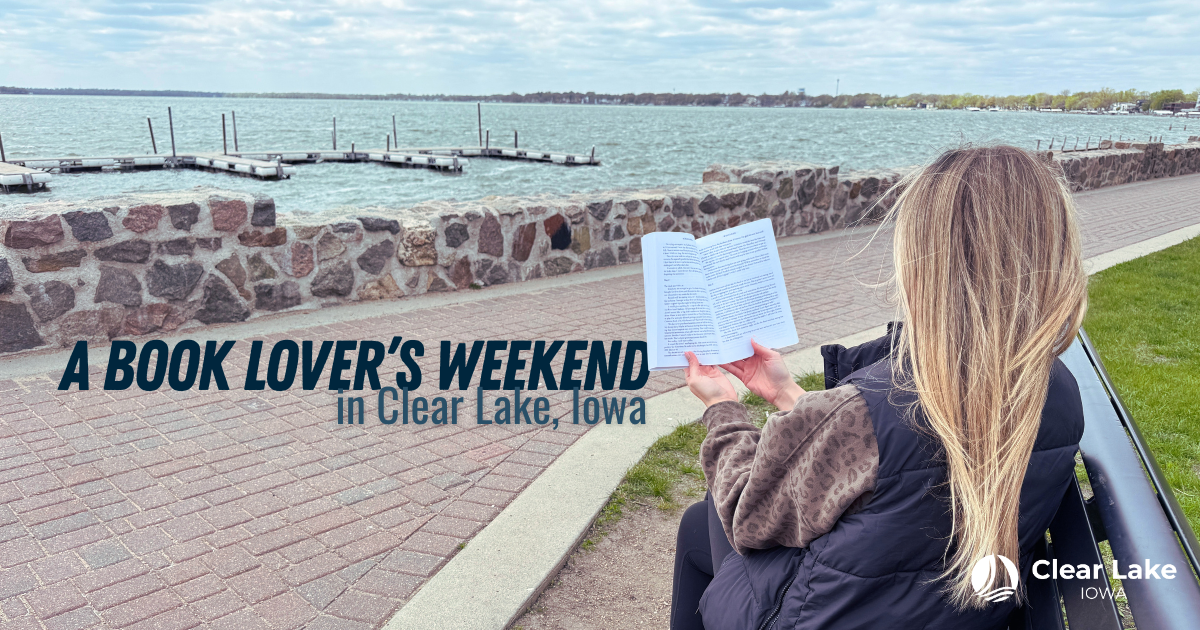 book-lovers-weekend-clear-lake-iowa Reading by the water during a relaxing weekend in Clear Lake, Iowa